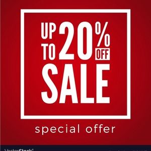 Entire closet 20% off.